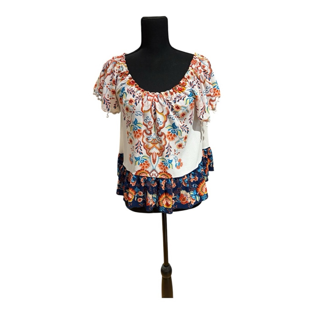 As U Wish Floral Ruffle Women's Top